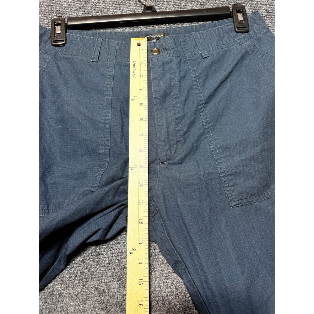 Banana Republic Cargo Pants Mens 32x32 Blue Excellent Ripstop Cotton - Picture 7 of 9